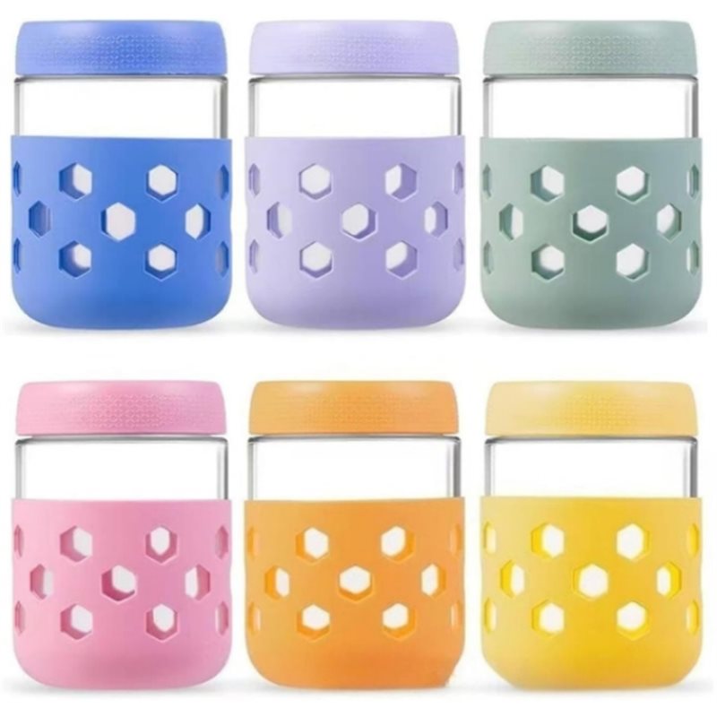 Meal Prep Oatmeal Jars - Bocaux en verre B08B avec couvercles
