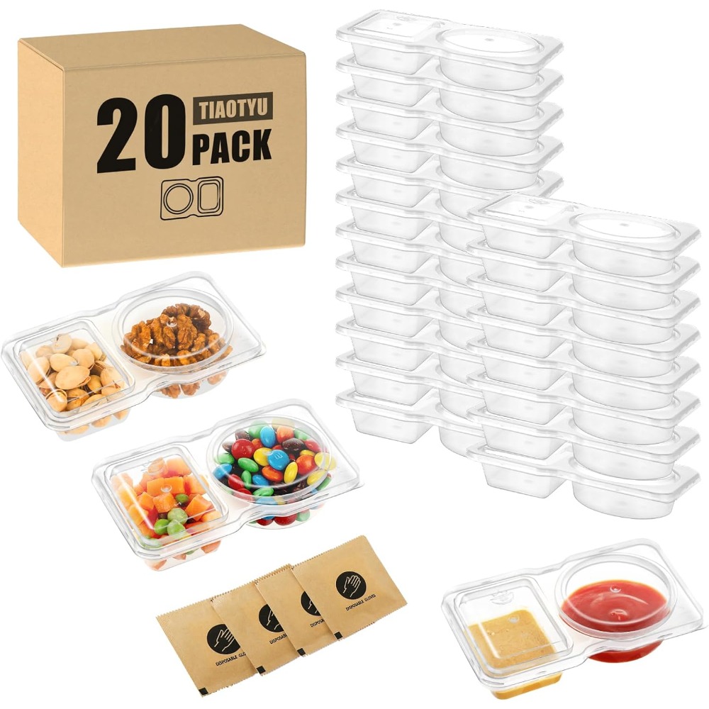 Meal Prep Veggie - Boîtes à collation réutilisables à compartiments,
