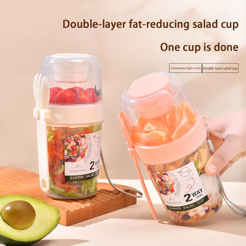 Tasse à salade portable avec c - Meal Prep Oatmeal Jars avis et prix