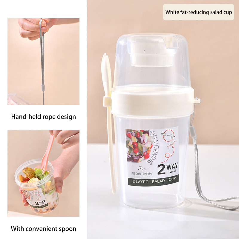 Tasse à salade portable avec c - Meal Prep Oatmeal Jars avis et prix