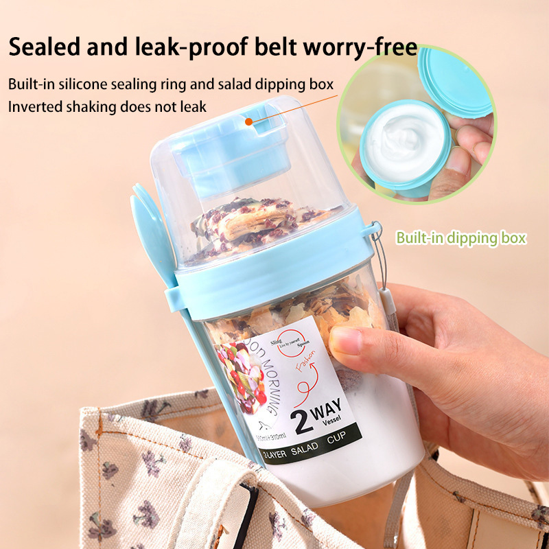 Tasse à salade portable avec c - Meal Prep Oatmeal Jars avis et prix