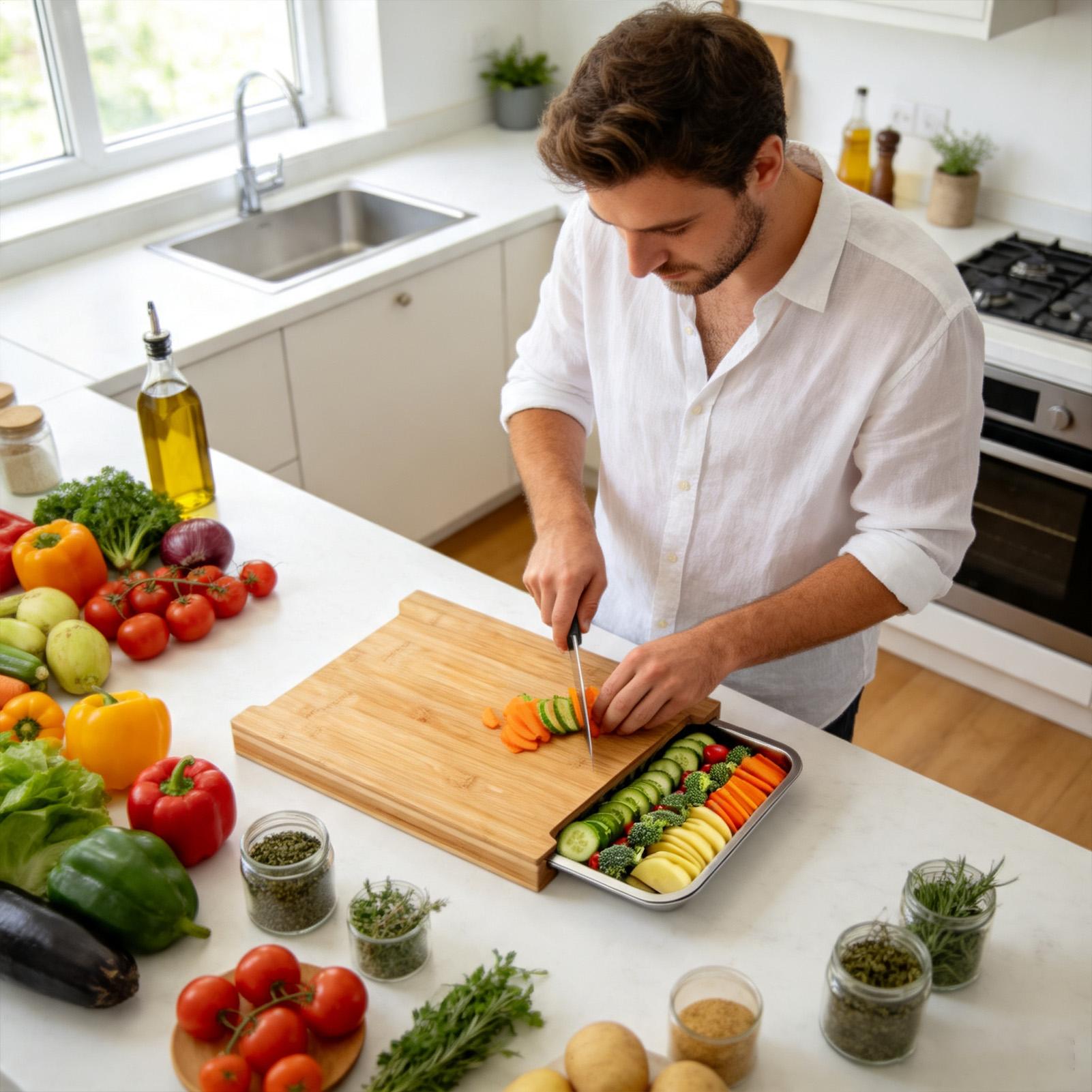 Planches à découper en bois po - Meal Prep Veggie avis et prix