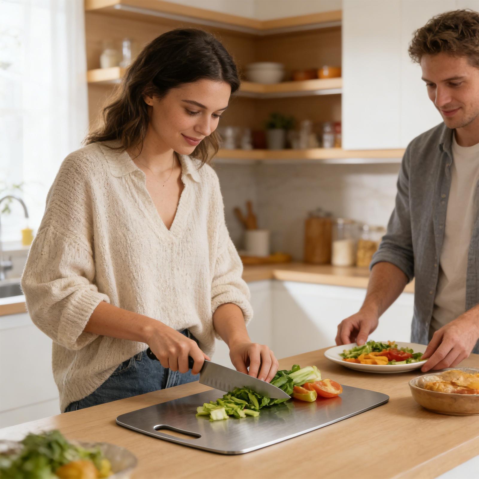 Planche à découper en acier in - Meal Prep Veggie avis et prix